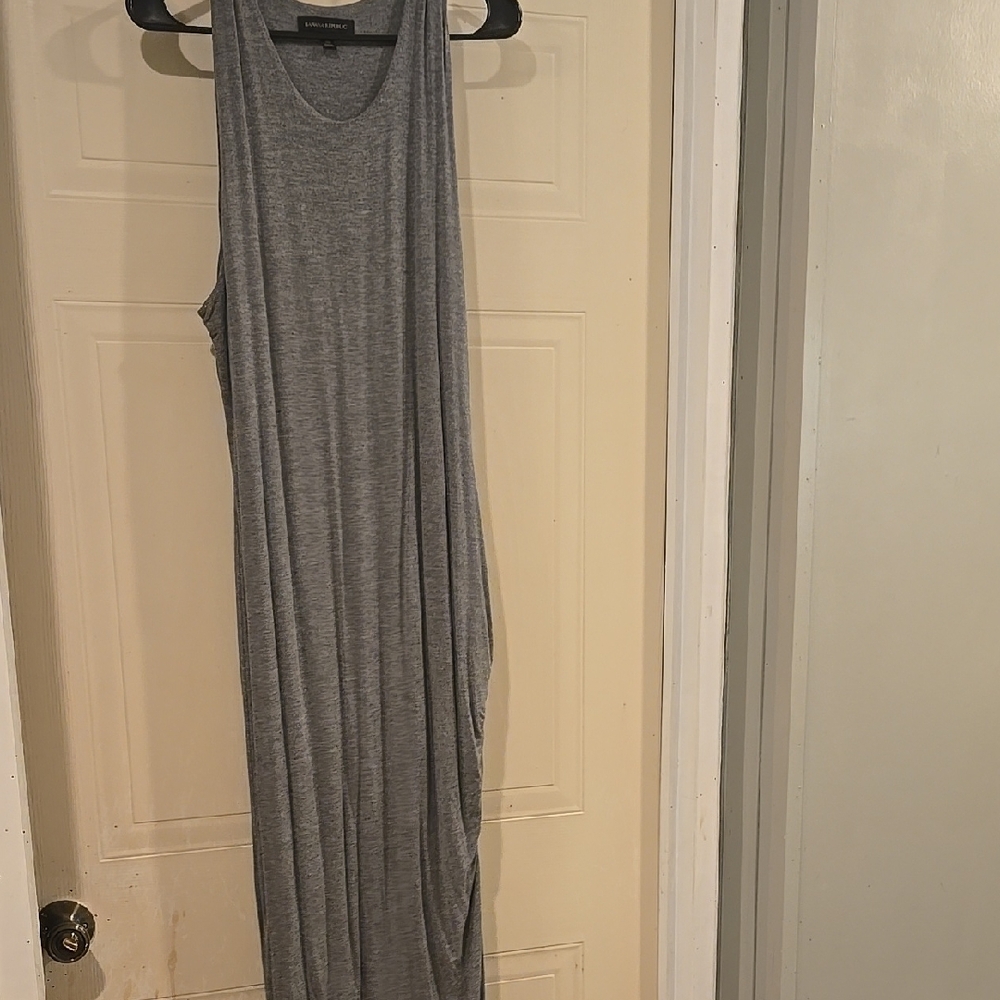 Gray Sleeveless Maxi Dress
